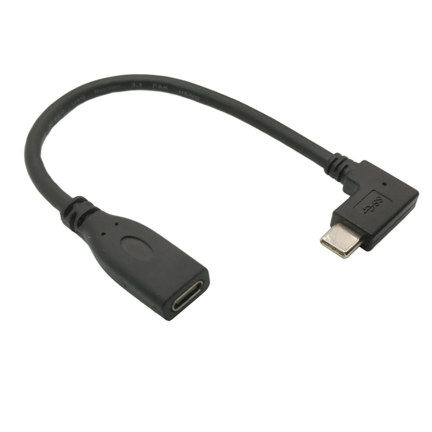 Удлинительный кабель USB C под прямым углом 0 2 м 90 градусов Gen 10 Гбит/с USB-C 3 1 шнур