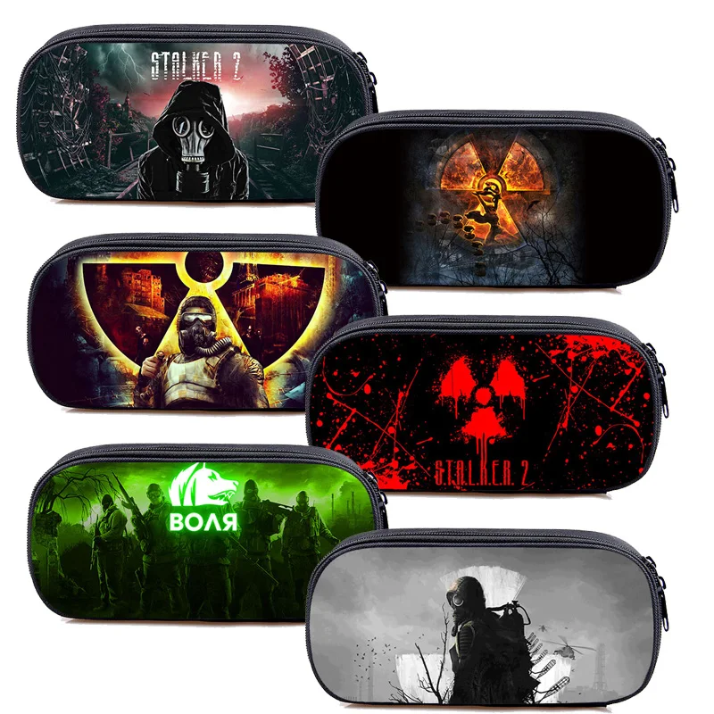 

3D Anime Shooting S.T.A.L.K.E.R. 2 Pencil Case Teenager Makeup Cases Stalker 2 Cosmetic Box Heart of Gun Storage School Supplies