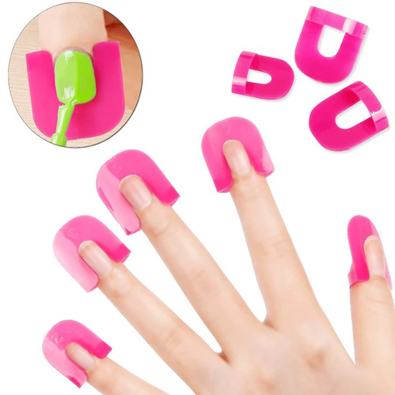 26pcs/set 10 Sizes G Curve Shape Varnish Shield Nail Protector Finger Cover Spill-Proof French Stickers Manicure Nail Art Tools