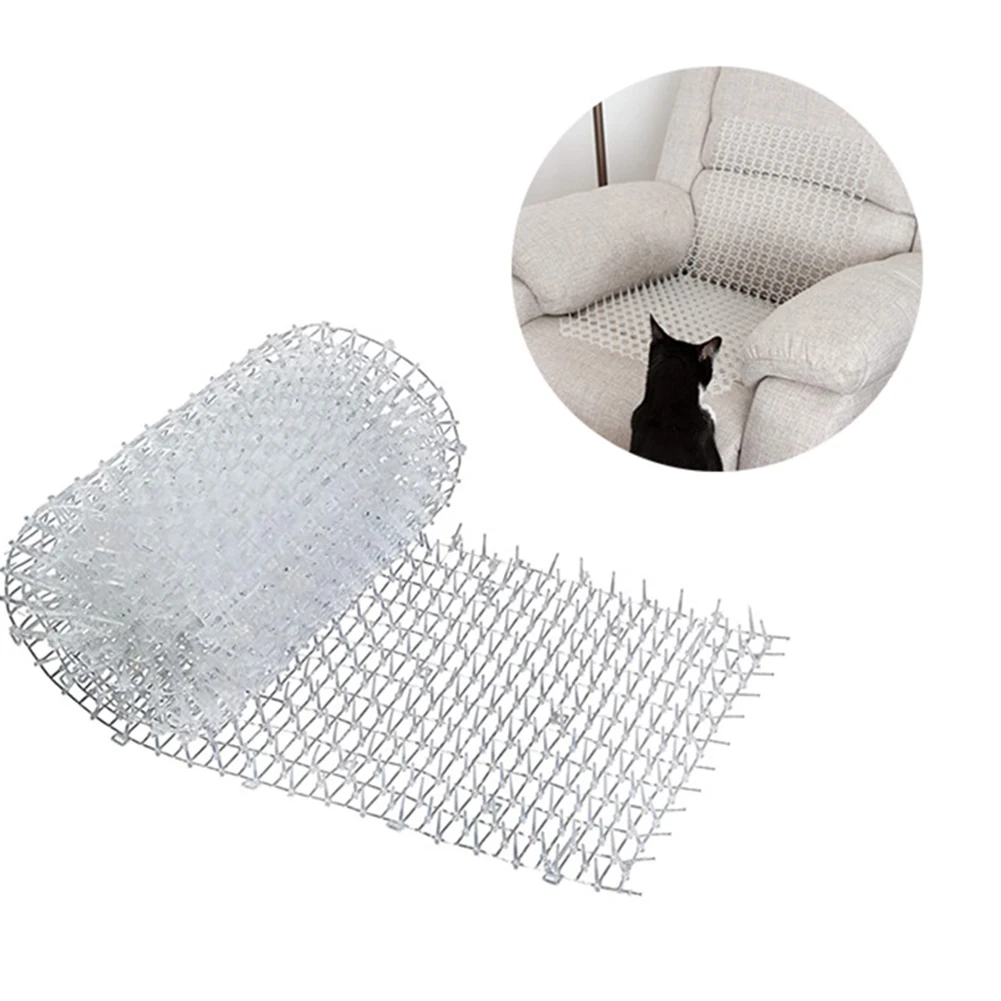 

2M Anti-cat Mat Pest Dog Cat Scat Mat Polypropylene Animal Deterrent Repellent Plastic Scarer Spike Tool 200x30cm White/black