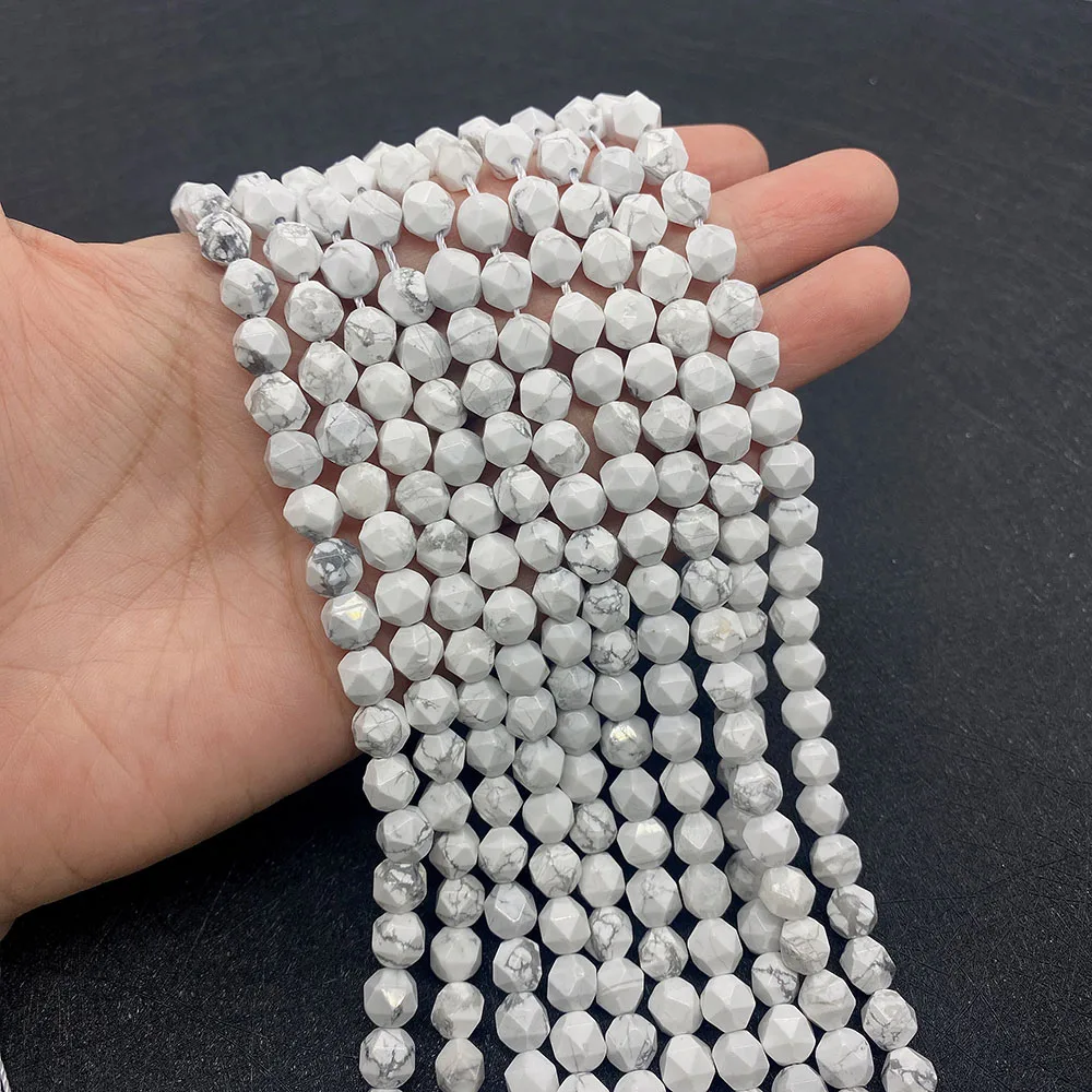 

Natural Stone Faceted Round Beads 6-10mm DIY Making Charm Fashion Jewelry Men and Women Necklaces Bracelets Earrings Accessories