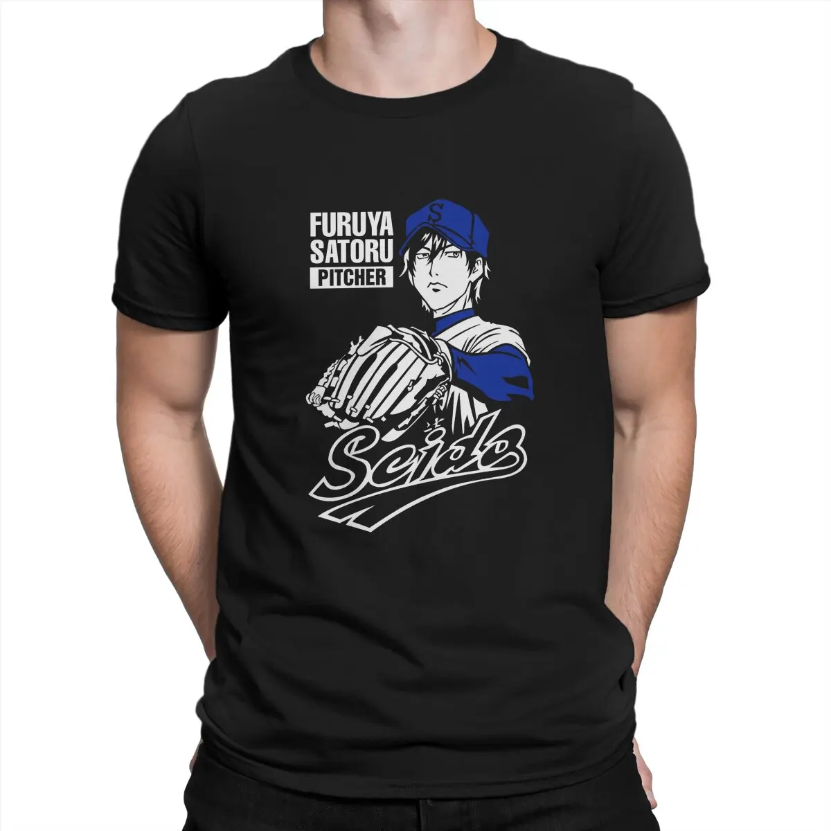 

Футболка Ace of Diamond с рисунком аниме, Мужская футболка Furuya Satoru, отличительная футболка, оригинальные свитшоты, новый тренд