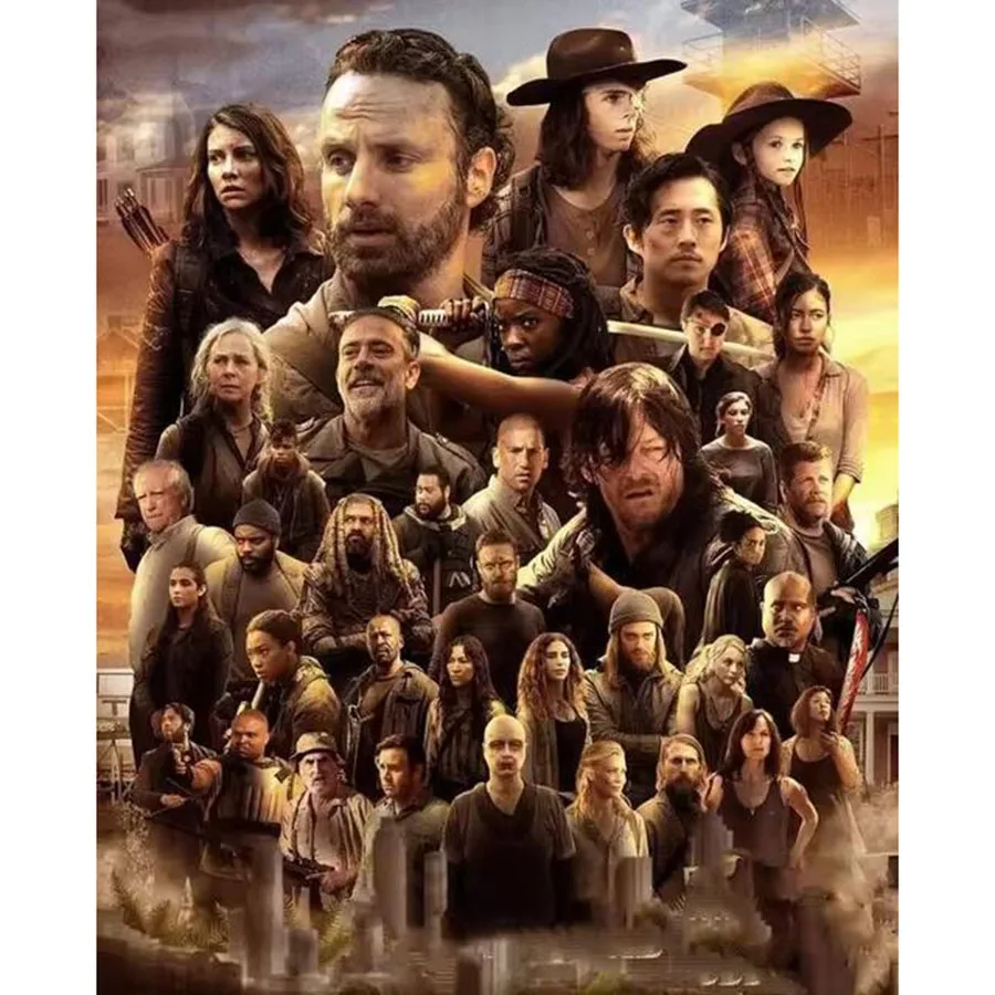 ТВ-шоу Ходячие мертвецы алмазная живопись 5D Diy полная квадратная круглая дрель