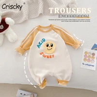 criscky baby boy clothes newborn baby onesies soft and comfortable cotton cartoon print baby girl boy clothes jumpsuit