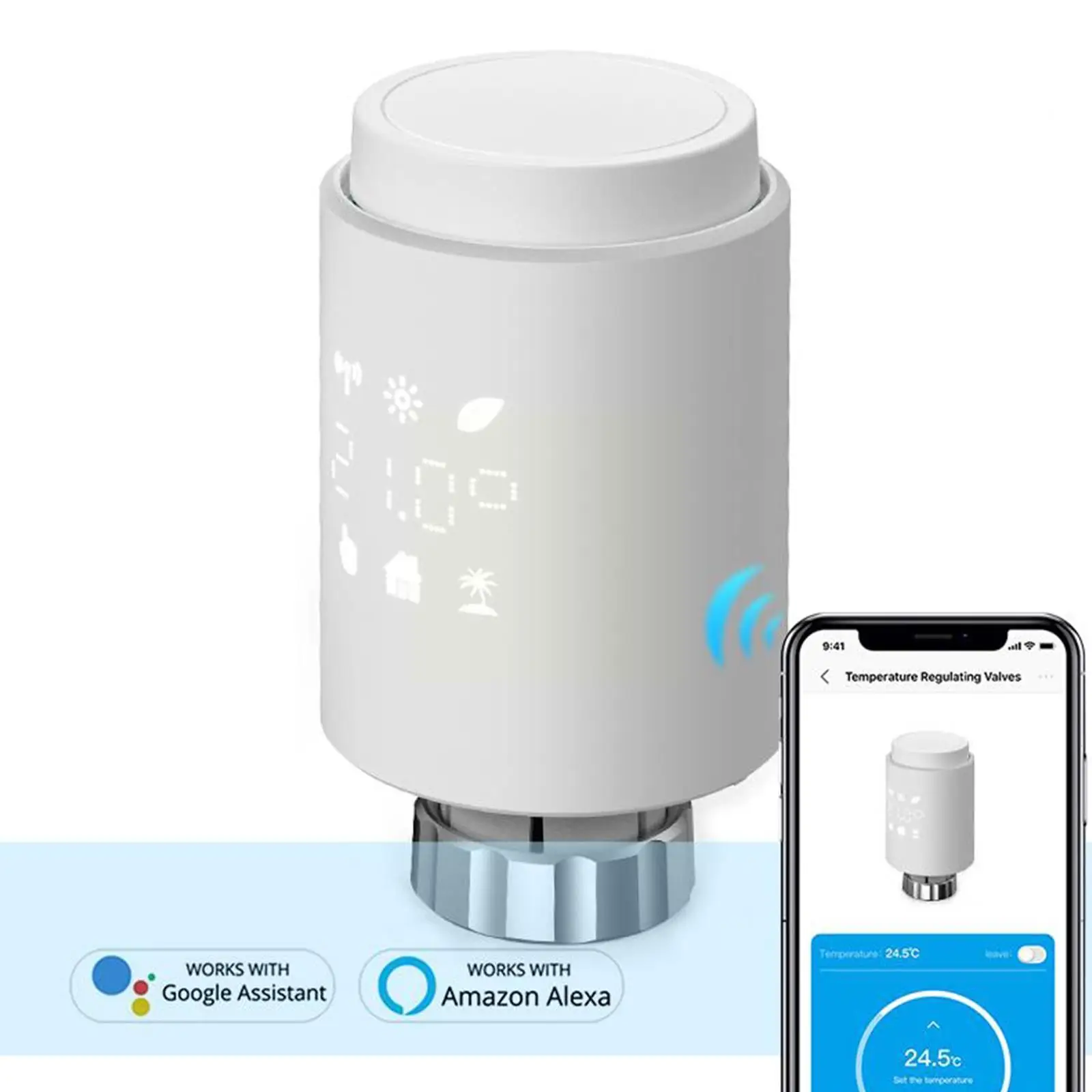 

Tuya Zigbee Thermostat Radiator Home Heating Phone App Control Mobile Trv Controller Thermostat Temperatu F5n4