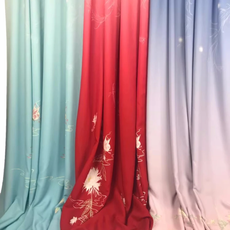 

Gradient Fabric Printed Hanfu Summer for Dress Lolita Wholesale Cloth by the Meter for Sewing Diy Material