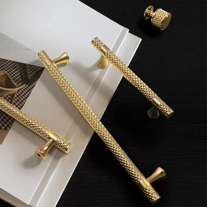 

Simple High-end Cabinet Door Handle Round Golden Light Luxury Wardrobe Door Handle Cabinet Wine Cabinet Hardware Handle