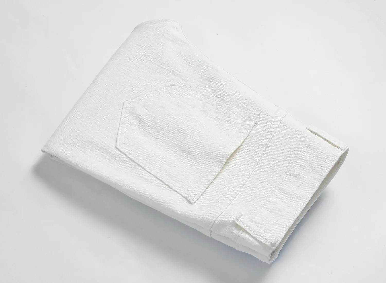 Men's Hanging White Red Gradient Slim Fit Jeans Fashion Stretch Straight Denim Pants Trouser European American Male Clothing