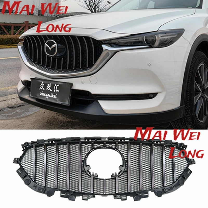 

For Mazda CX-5 2017 2018 Front Bumper CX 5Grill Upper Grille Auto Car Parts & Accessories