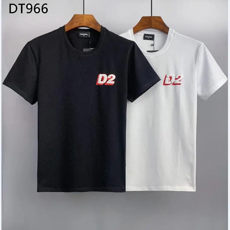 

Dsquared2 хлопковая рубашка с круглым вырезом и буквенным принтом с коротким рукавом Повседневная модная футболка DT966