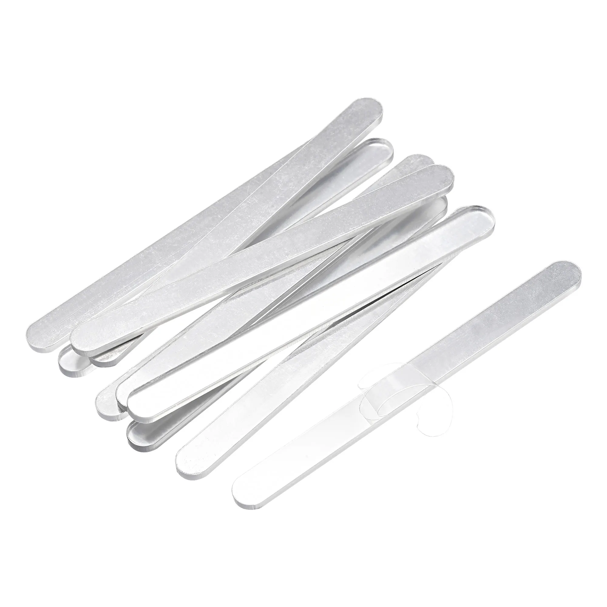 

Акриловые палочки Uxcell PMMA 11,5x1 см для самодельных подарков, зеркальный серебристый тон, упаковка из 50 шт.