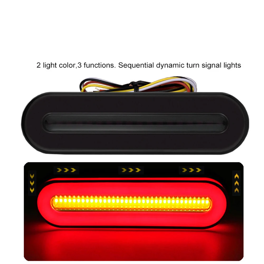 

1 PC DC 12V Truck LED Tail Light Rear Lamp Indicator For Trailer Truck Car Taillight Yellow Light+Red Light Universal Car Light