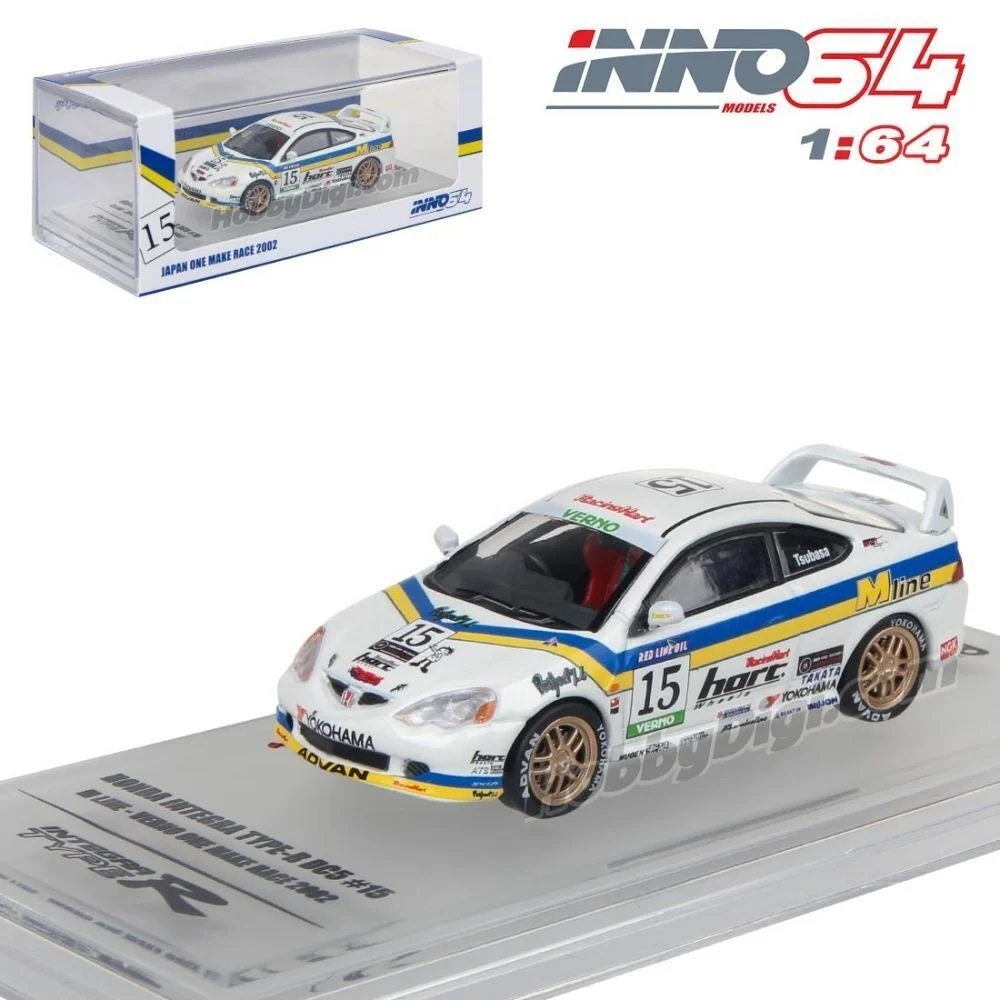 

Inno 1/64 Integra Type-R DC5 Verno One Make Race #15 Diecast Model Car Collection Limited Edition Hobby Toys