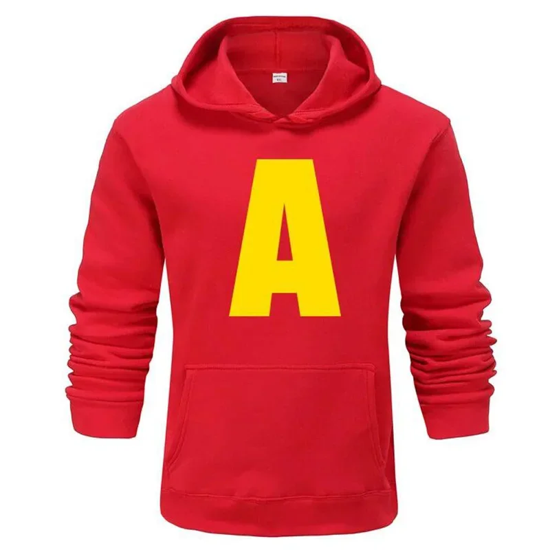 Unisex Casual Sportswear Men's Hoody Alvin Chipmunk Halloween Costume Women's Pullover