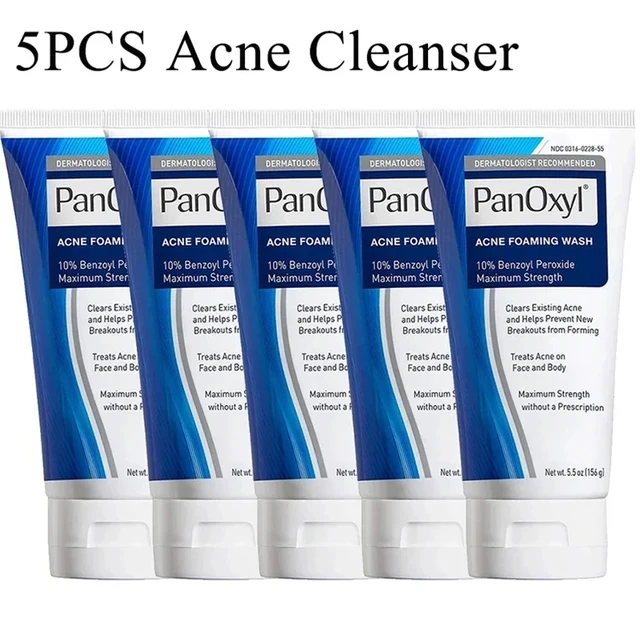 

5PCS PanOxyl Acne Facial Foaming Wash Benzoyl Peroxide 10% Maximum Strength Antimicrobial Cleanse and Unclog Pore Deep Skin Care