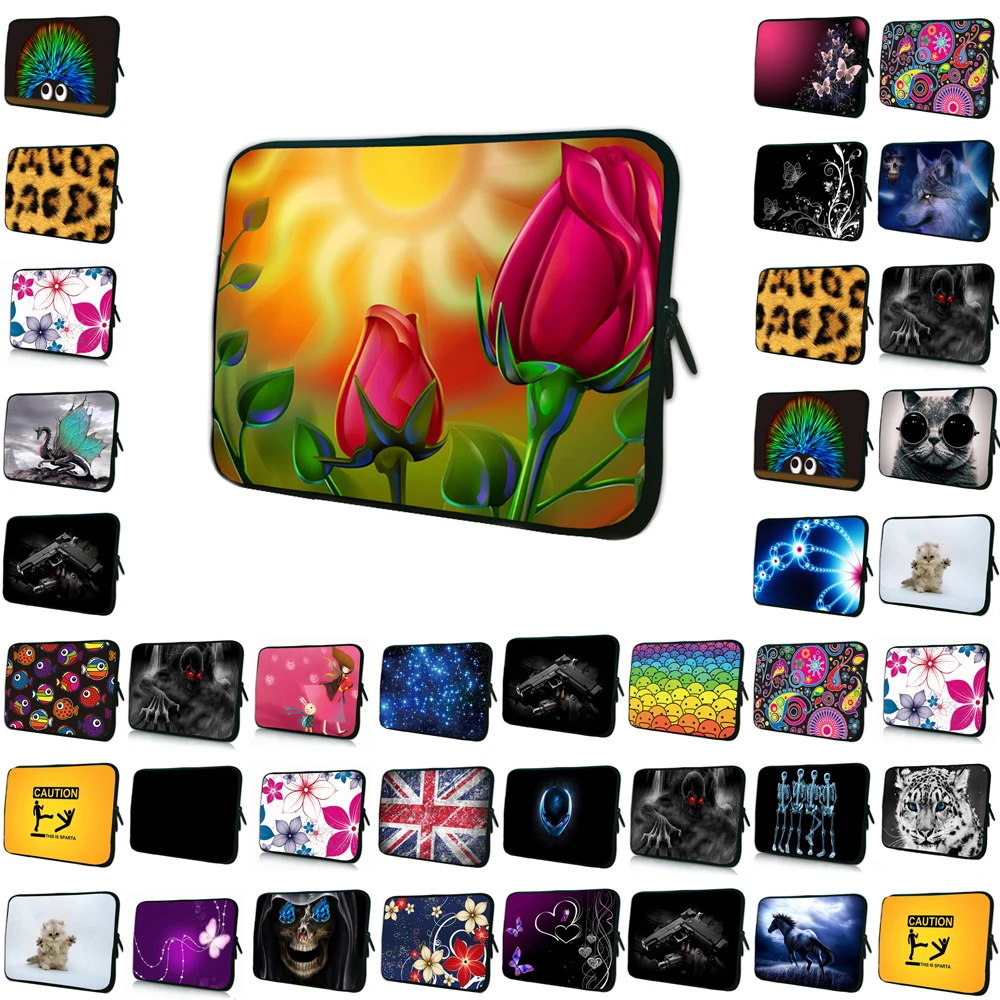 

Universal 7/10/12/13.3/14/15/16/17/15.6/11.6 Notebook Cover Bag Laptop Tablet Waterproof Neoprene Sleeve Pouch Conque Print Case