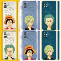 good looking one piece characters for samsung a7 a50 a30s a30 a20 a10 a10s a20s a3 a01 02 03 a03s a12 a13 liquid rope phone case