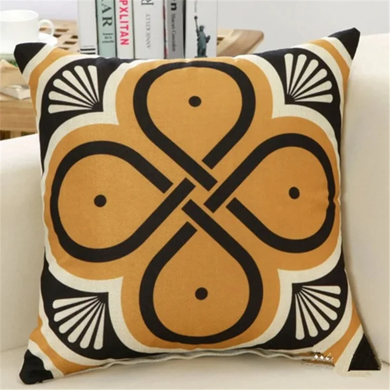 Модный винтажный Чехол для диванной подушки с геометрическим рисунком | Дом и сад