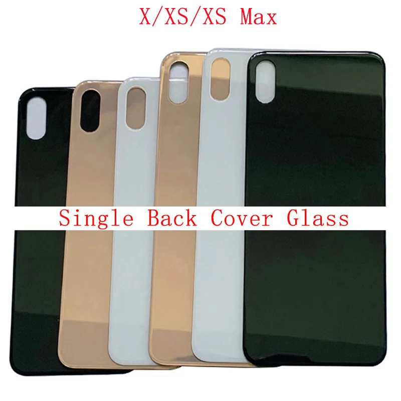 2Pcs Big Hole Battery Cover Camera Hole Rear Door Housing For iPhon X XS Max Glass Back Cover with Logo Repair Parts