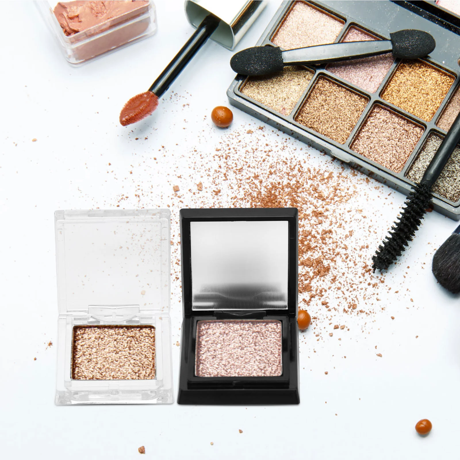

Eyeshadow Empty Box Diy Lipstick Container Case Makeup Pans Blank Storage Blush Boxes Tray Mini Highlighters Containers Up Make