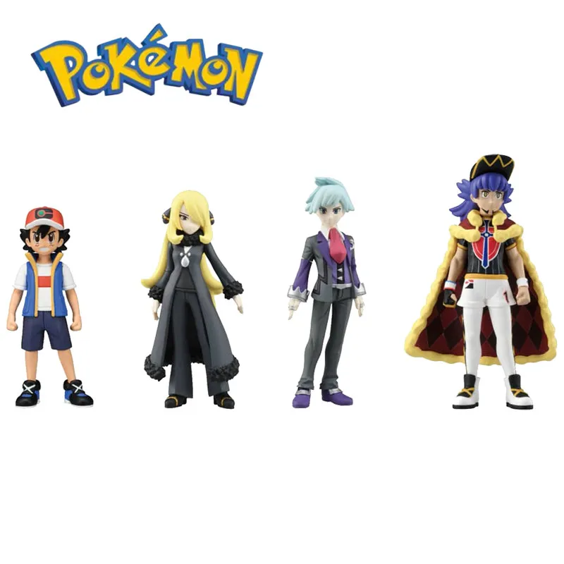

Pokemon Trainer Figure Ash Ketchum Leon Cynthia Steven Stone Model Dolls Figurine Mini Ornament Anime Action Figures Toys Gifts