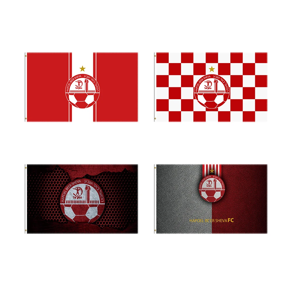 

90x150 см 3x5 футов, флаг Hapoel Be'er Sheva, футбольный баннер для декора