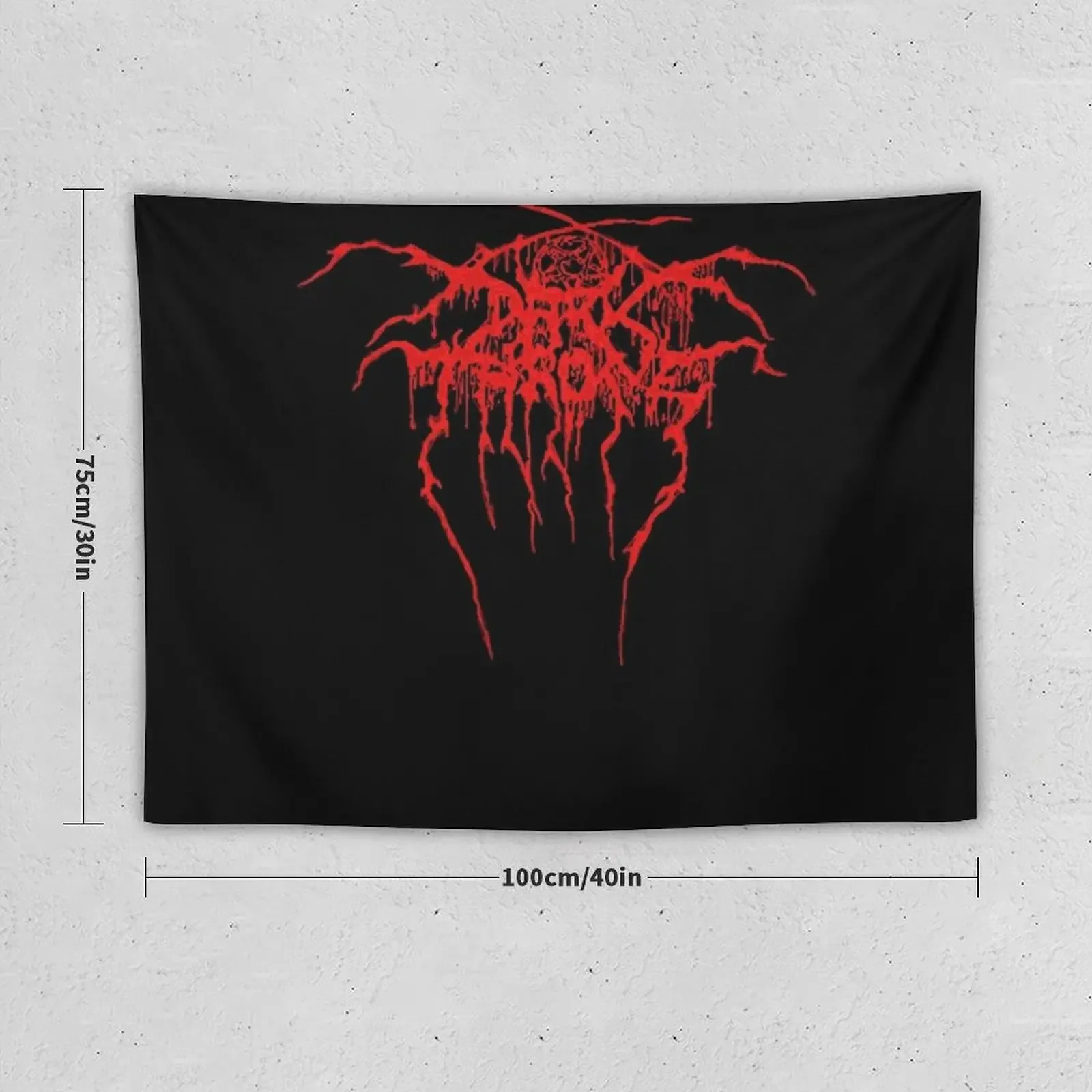 Черный металлический гобелен с логотипом темного престола 3 милый Декор