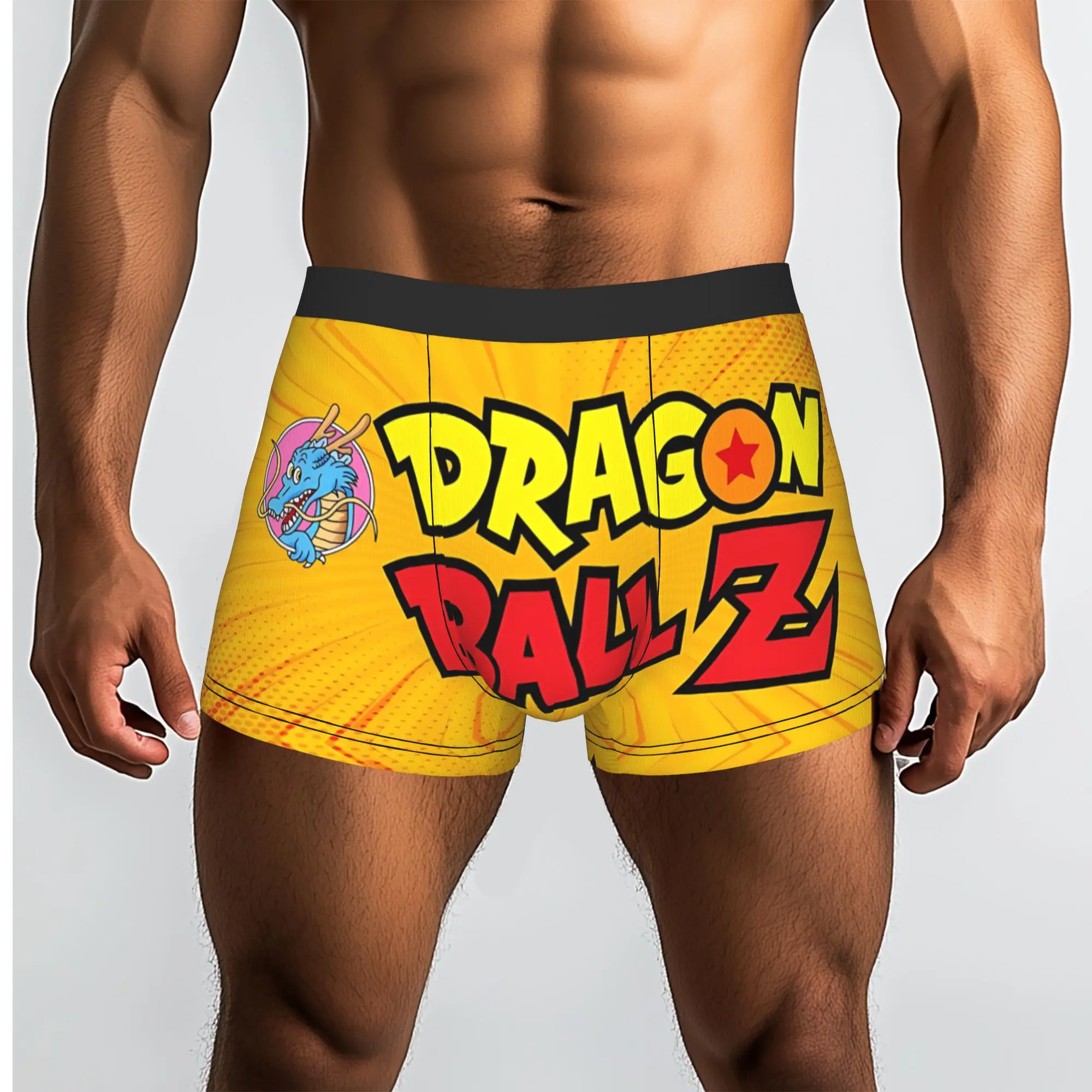 Фото Модные боксеры в стиле манги Dragon Ball, мужские трусы с принтом, шорты-боксеры, нижнее белье для мужчин №1