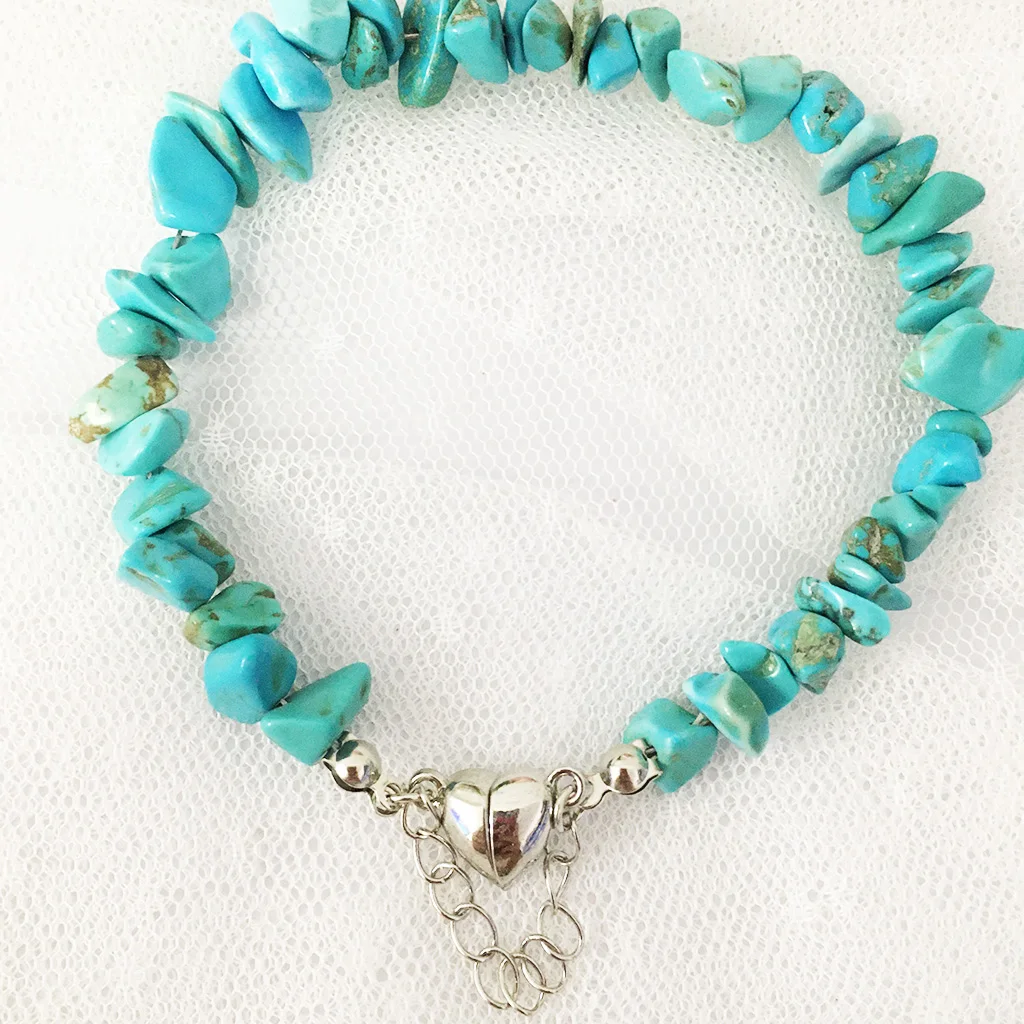 

Similar Items 1PCS Ethnic Style Natural Stone Beaded Strands Love Magnetic Bracelet Female Irregular Beaded Chain Beach Jewelry