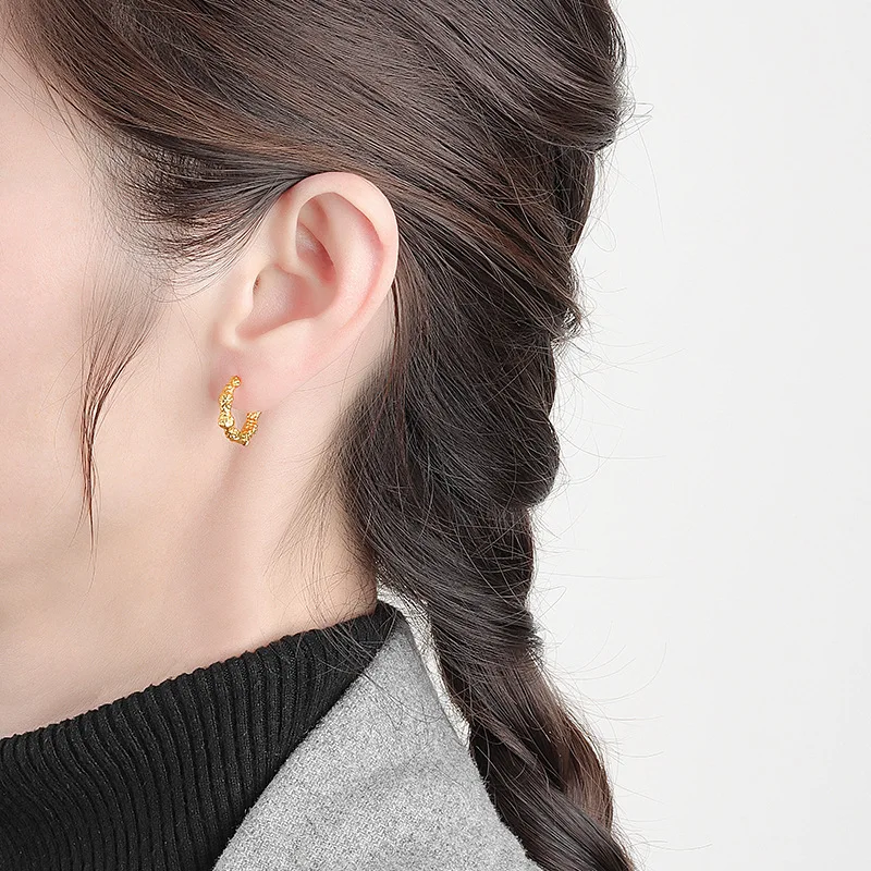 

Серебряные серьги неправильной формы с широкими волнами для женщин, крупные геометрические креативные серьги, модные ювелирные изделия