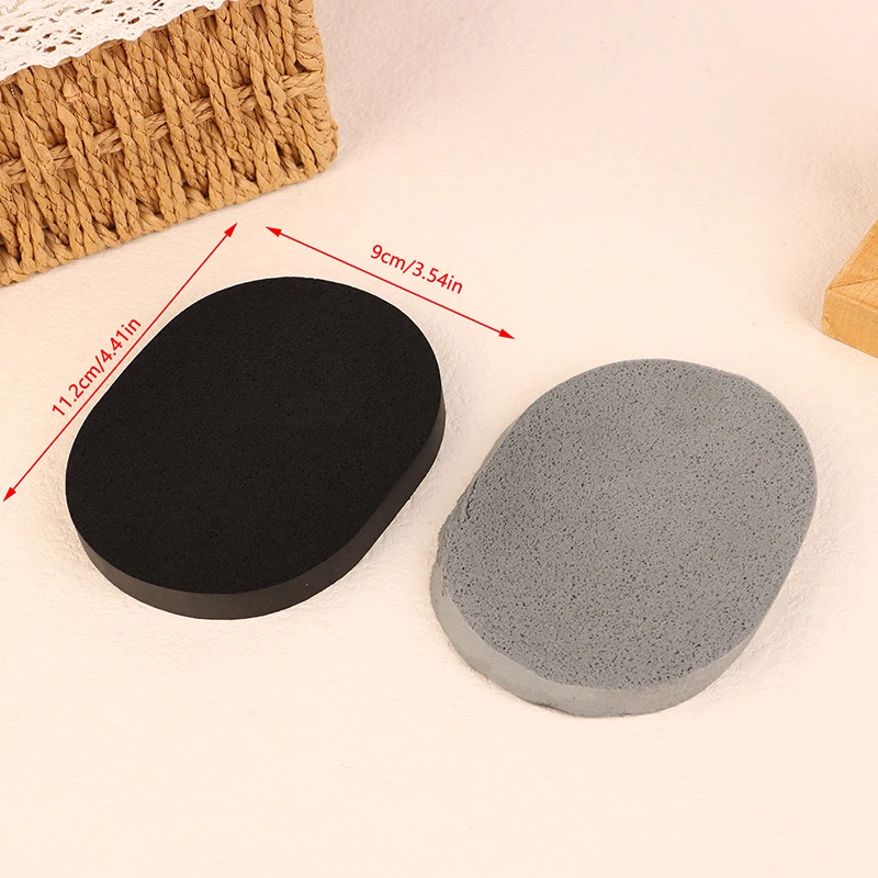 Натуральный черный бамбуковый уголь губка для очистки лица деревянное волокно