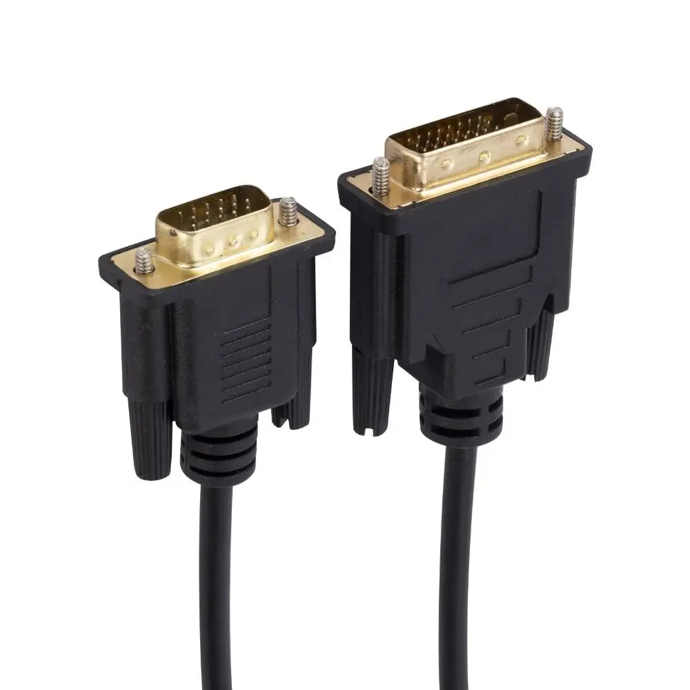 Кабель DVI 24+1 к VGA 15-контактный видеоконвертер кабель-адаптер Dvi в позолоченный 1 м/2