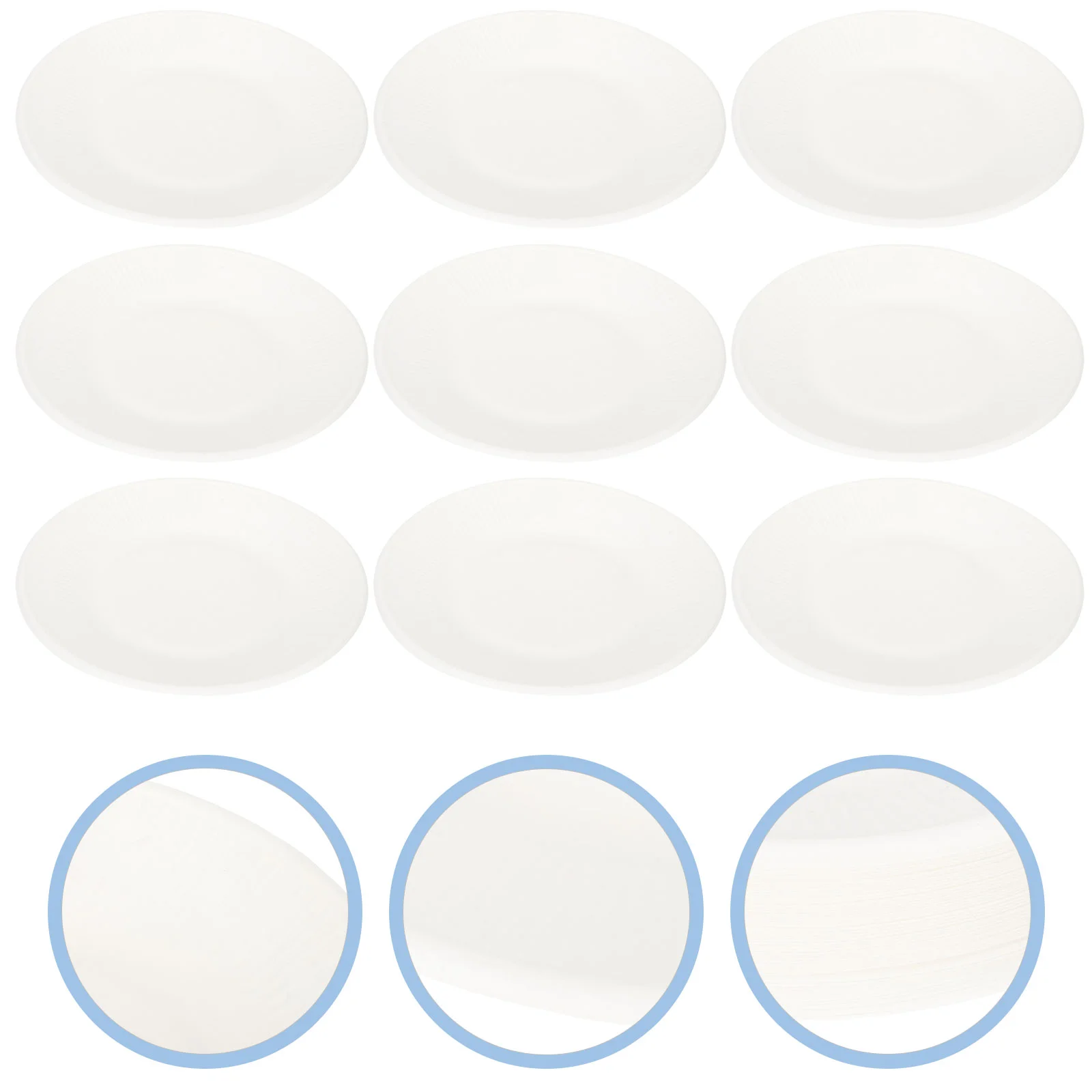 

Paper Plates Plate Party Disposable Dish White Dessert Servingcompostablecake Biodegradable Round Tray Tablewares Dinner