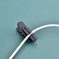 1 pc earphone cable clip black earphone cable wire cord abs collar clip nip clamp organization holder mount headphone