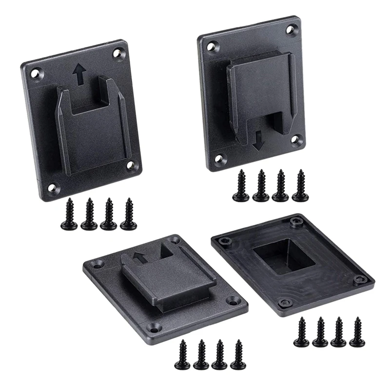 

4 Pcs ABS Plastic Tool Holder Dock For Dewalt 14.4V/18V/20V Drill Mount Fit For M18 Tools With Screws