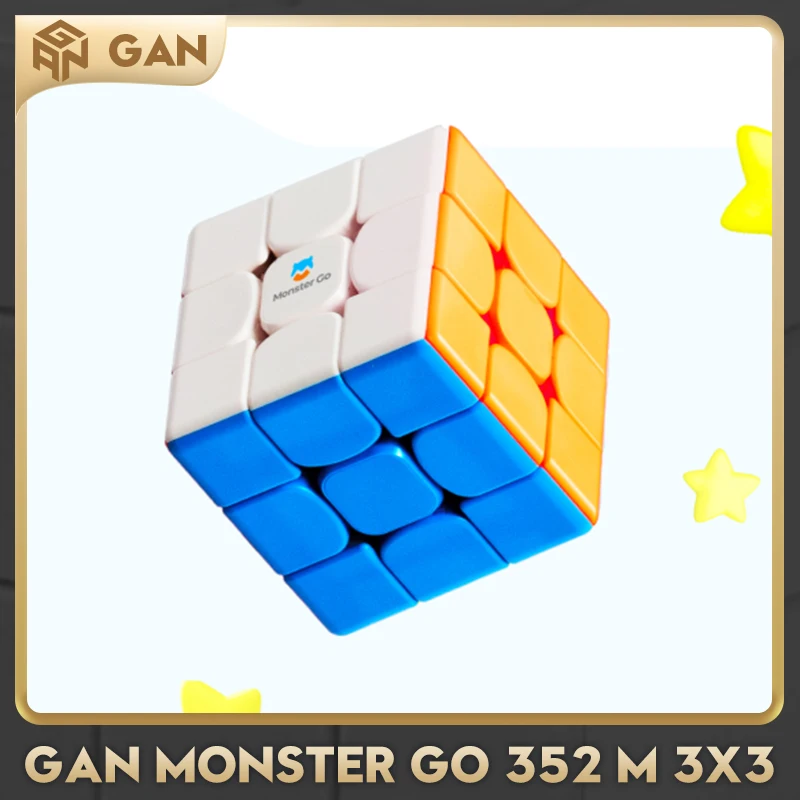 CubeFun GAN Monster Go 352M 3x3 Магнитный Скоростной Куб Без Наклеек Профессиональная