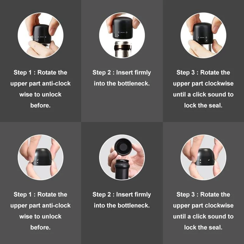 Многоразовая Вакуумная Пробка Для Бутылок Вина Красного И Шампанского