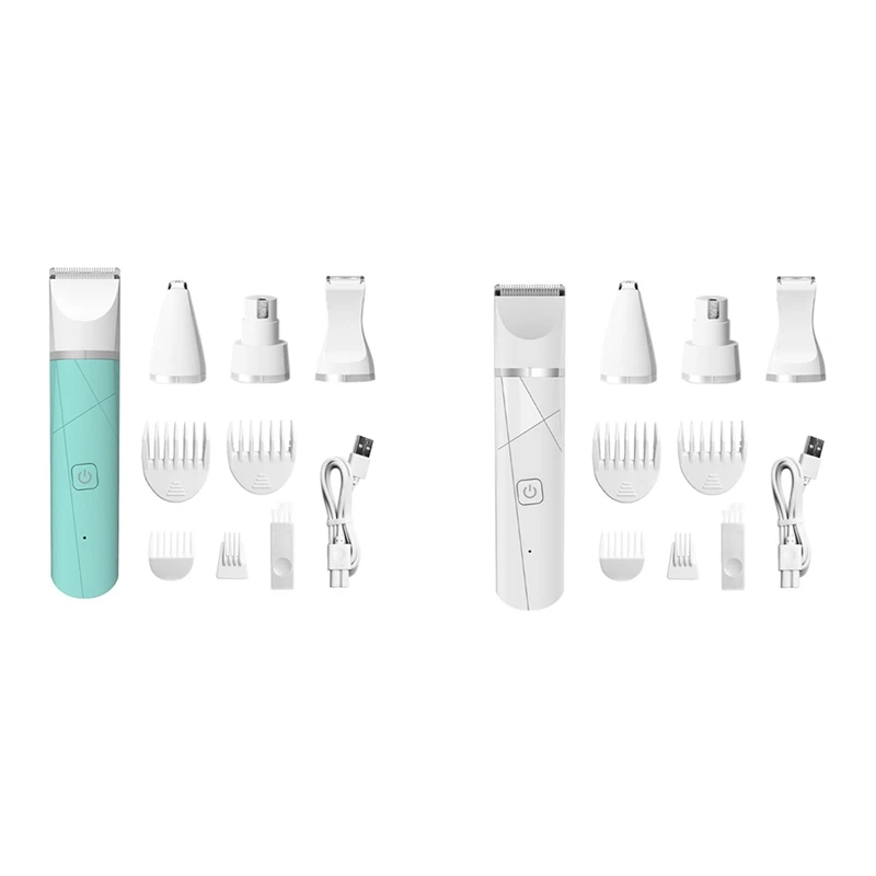 

4 In 1 Dog Clippers Grooming Machine,Cats Pet Hair Clippers Foot Cordless Grooming Trimmer,Pet Grooming Kit