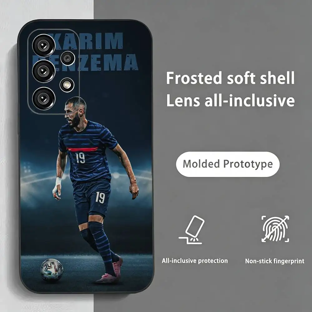 Чехол для телефона K-Karim Benzema Football Cheer для Samsung S25, S24, S21, S22, S23, S30, Ultra, S20, Plus, FE, мягкий силиконовый, черный (art.: 3920db55718aa) - 3920db55718aa