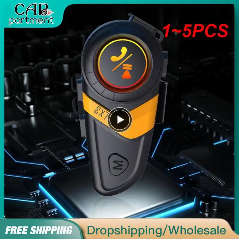 

1~5PCS Motorcycle Helmet Bluetooth Headset Handsfree With Waterproof Music Wireless Helmet Earphone Light Headphones Playe C4V3