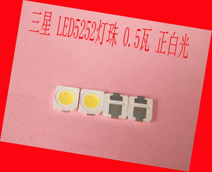 100 шт./лот для светодиодных ламп Samsung 0 5 Вт 3 в 5252 SMD LED smt аксессуары коммерческого