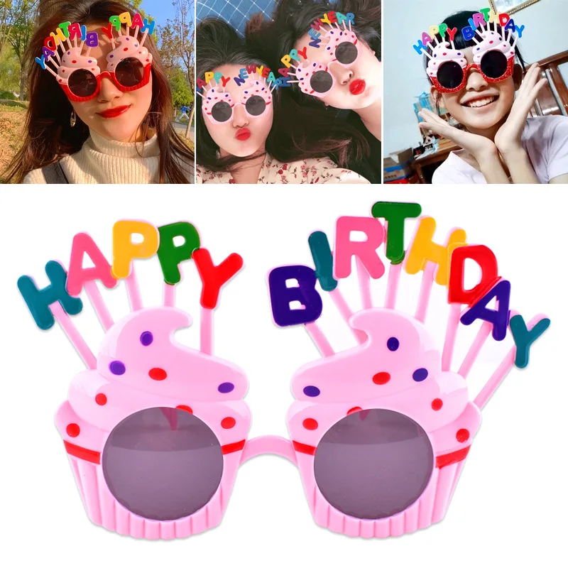 

Happy Birthday Cup Cake Glasses Candle Flower Sunglasses Party Glasses Funny Glasses Kids Favor Party Decor Novelty Photography