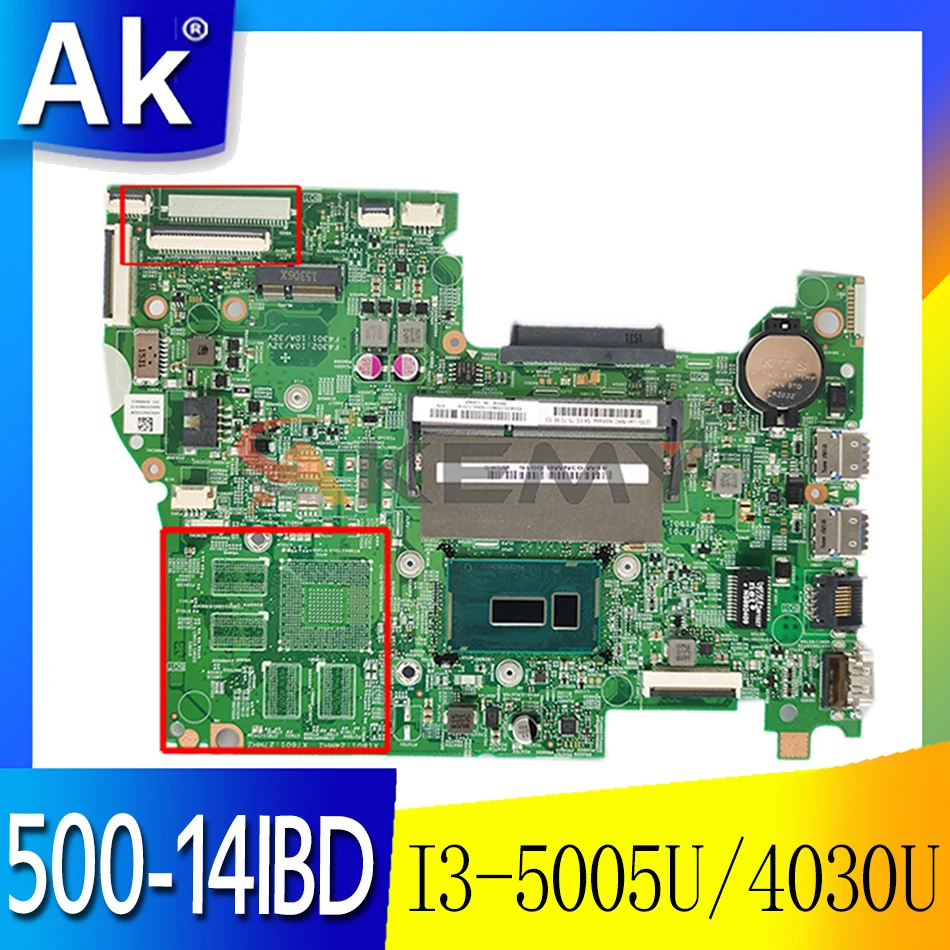 

Akemy LT41 MB 14217-1M Laotop motherboard for Lenovo YOGA 500-14IBD FLEX3-1470 (14 inch) original mainboard I3-5005U/4030U GM