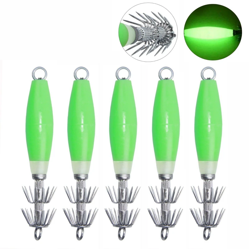 

10pcs 10CM 15.5G Fishing Lures Sea Fishing Squid Lures Hard Bait Shrimp Prawn Fishing Tackle with Hook Jigs