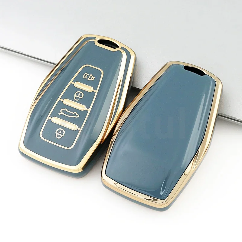 Брелок из ТПУ для Geely Atlas Boyue NL3 Coolray 2024 X6 X7 EX7 Emgrand Kulrey GT GC9 чехол с дистанционным