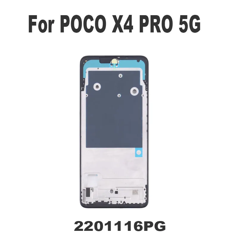 

6.67" New For Xiaomi Poco X4 PRO 5G Front LCD Frame Bezel Middle Frame Back Housing Case Mid Plate 2201116PG
