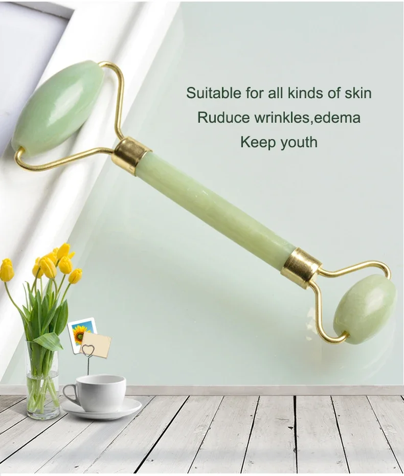 Массажный ролик Lake Blue Jade для лица массажный шеи нефритовый китайский натуральный