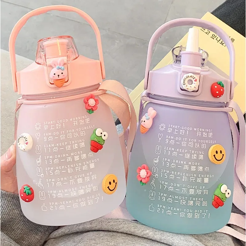 Новый стиль матовая чашка Спортивная пластиковая для воды большая емкость