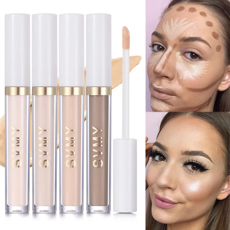 

4 Colors Liquid Concealer Cream Makeup Moisturizing Cover Acne Spots Dark Circles Concealer Foundation Modify Skin Tone Stick