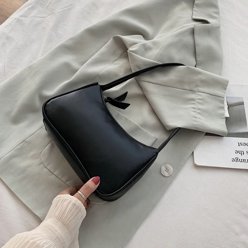 

Fashion Solid Color Handbags For Women PU Cloud Bags Leisure Armpit Bag Shopping Shoulder Bags Dumpling Handbag Female Bags